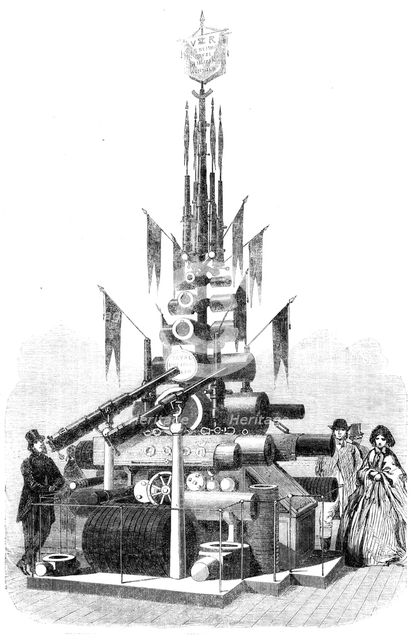 The International Exhibition: Trophy of Armstrong Guns and Coils from the Royal Gun..., 1862. Creator: Unknown.