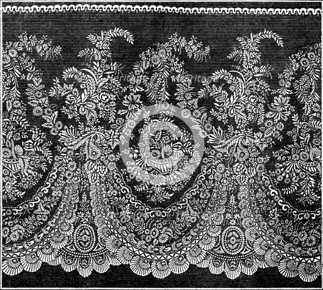 The International Exhibition: tunic lace flounce, by Messrs. Reckless and Hickling, 1862. Creator: Unknown.