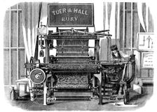The International Exhibition: Tuer and Hall's power-loom for weaving carpets..., 1862. Creator: E Bourdelin