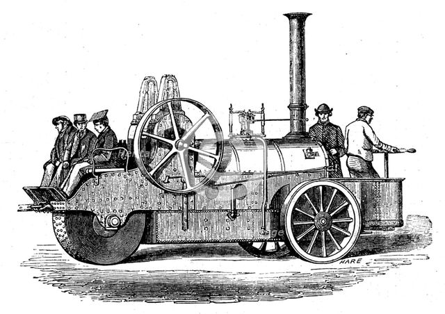 The International Exhibition: Tuxford's road traction-engine, 1862. Creator: Unknown.