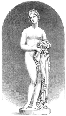 The International Exhibition: "Venus", a coloured marble statue, by J. Gibson, R.A., 1862. Creator: Unknown