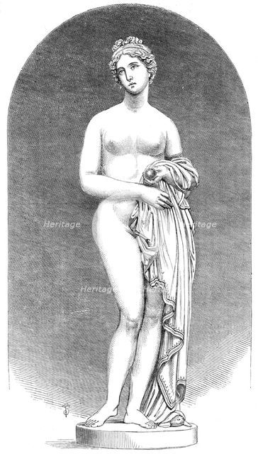The International Exhibition: "Venus", a coloured marble statue, by J. Gibson, R.A., 1862. Creator: Unknown.
