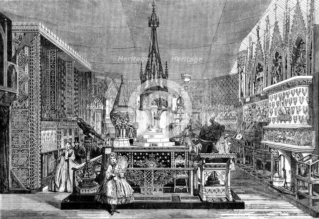 The International Exhibition: view of the Mediaeval Court, 1862. Creator: Mason Jackson.