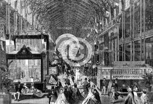 The International Exhibition: view of the Nave looking east..., 1862. Creator: Mason Jackson.