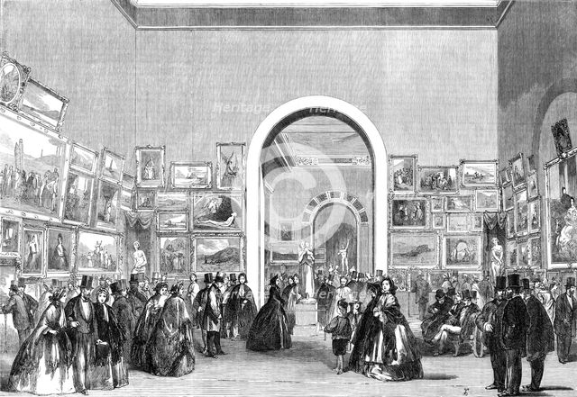 The International Exhibition: view of the Picture-Gallery, looking east, 1862. Creator: Unknown.