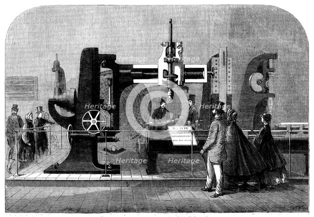 The International Exhibition - Whitworth's self-acting radial, drilling-machine, etc., 1862. Creator: Unknown.