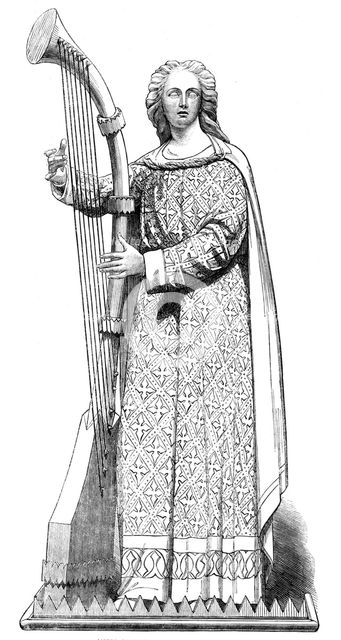 The International Exhibition: angel from the Hereford Screen, 1862. Creator: Unknown.