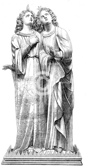 The International Exhibition: angels from the Hereford Screen, 1862. Creator: Unknown.