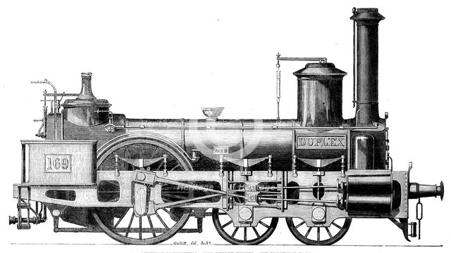 The International Exhibition: Austrian locomotives - the Duplex engine, 1862. Creator: Mallett.