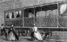 The International Exhibition: Belgian first-class railway-carriage, with smoking-saloon..., 1862. Creator: Unknown