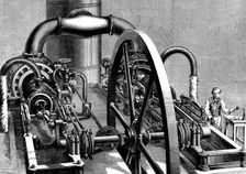 The International Exhibition: blowing-engine in the Belgian Department..., 1862. Creator: Unknown