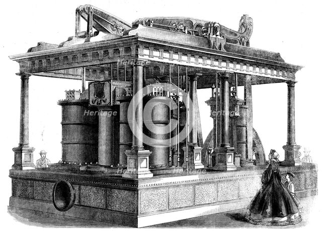 The International Exhibition: blast-engines by the Lilleshall Company, Shiffnal, Shropshire..., 1862 Creator: Unknown.