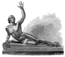 The International Exhibition: bronze statue, "The Castaway", by Charles Fuller, 1862. Creator: W Thomas