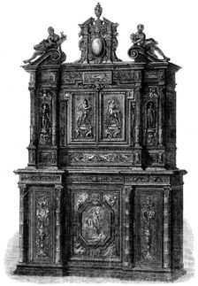 The International Exhibition - carved ivory cabinet, by H. Fourdinois, 1862. Creator: Unknown