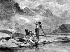 The International Exhibition: "Chamois-Hunters Reposing" by A. De Meuron..., 1862. Creator: W Thomas