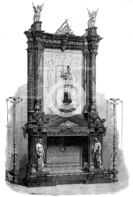 The International Exhibition - chimneypiece in the Nave..., 1862. Creator: Unknown.