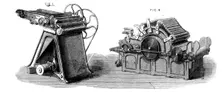 The International Exhibition - cotton manufacture: machinery of Platt Brothers, Oldham, 1862. Creator: Unknown