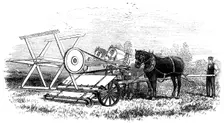 The International Exhibition: Crosskill's Bell's reaping-machine, 1862. Creator: Unknown