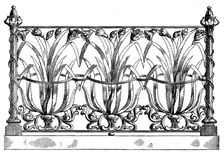 The International Exhibition: drawing-room balcony panel by W. Roberts..., 1862. Creator: Unknown
