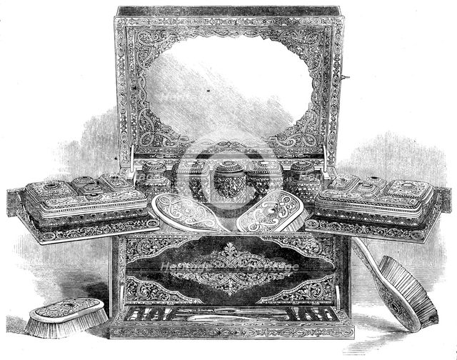 The International Exhibition: dressing-case by Messrs. Howell, James, and Co., of Regent-street,1862 Creator: Unknown.