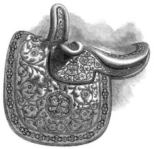 The International Exhibition: embroidered sidesaddle, by A. Davis, 1862. Creator: Unknown