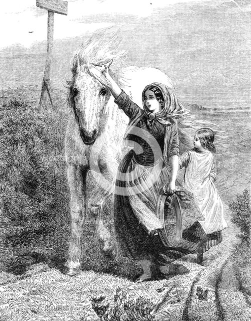 The International Exhibition: "Fetching the Old Mare Home" by F. W. Keyl, 1862. Creator: W Thomas.