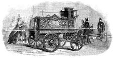 The International Exhibition: fire-engine presented to Mr. Hodges by...inhabitants of Lambeth, 1862. Creator: Unknown