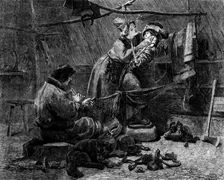 The International Exhibition: "Fisherman's Hut in Lapland", by J. F. Hockert, 1862. Creator: Unknown