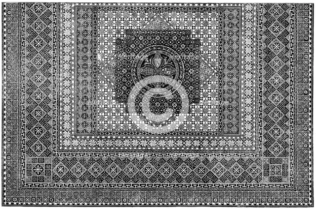 The International Exhibition: floorcloth, by Messrs. Hare and Co., of Bristol, 1862.  Creator: Unknown.