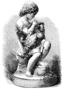 The International Exhibition - "Go to Sleep!", a marble group by J. Durham, 1862. Creator: Unknown