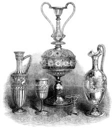 The International Exhibition: group of glass, by Messrs. Phillips..., 1862. Creator: Unknown