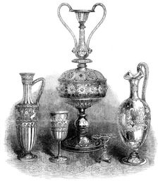 The International Exhibition: group of glass, by Messrs. Phillips..., 1862. Creator: Unknown