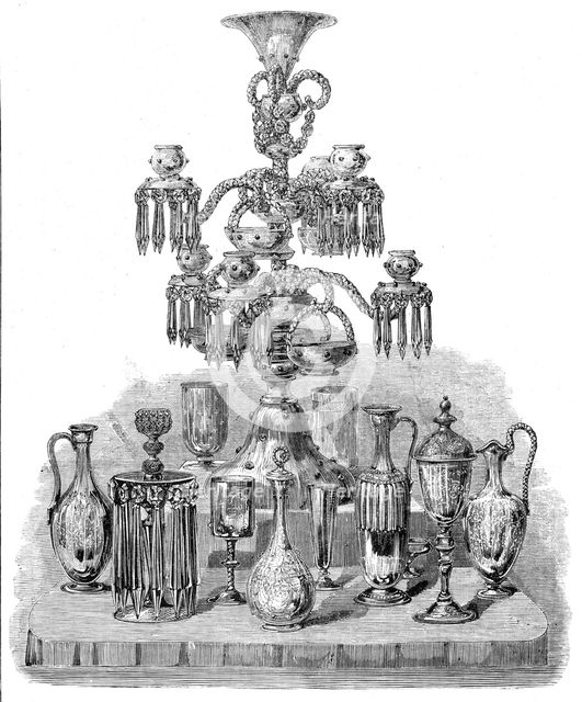 The International Exhibition: group of glass by Powell and Sons, 1862. Creator: Unknown.