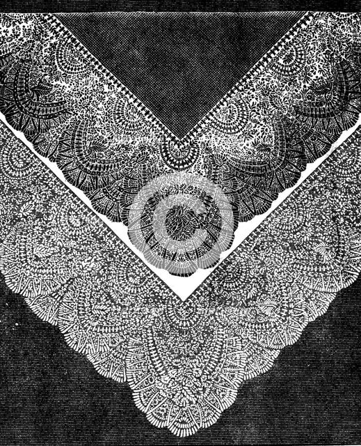 The International Exhibition: grenadine crepe lace, by Messrs. Reckless and Hickling, 1862. Creator: Unknown.