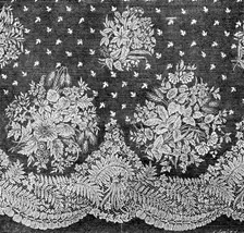 The International Exhibition: Honiton lace flounce by Debenham, Son, and Freebody..., 1862. Creator: Unknown
