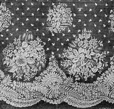 The International Exhibition: Honiton lace flounce by Debenham, Son, and Freebody..., 1862. Creator: Unknown