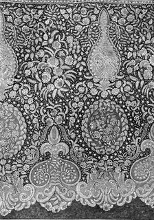 The International Exhibition: Honiton lace flounce by G. F. Urling, of Regent-street, 1862. Creator: Unknown