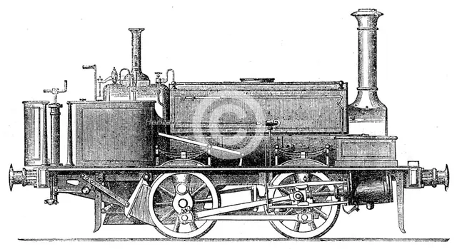 The International Exhibition: locomotive tank-engine, by Manning, Wardle and Co..., 1862. Creator: Unknown.