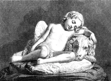 The International Exhibition: "Love Resting on Friendship", sculptured by Professor..., 1862. Creator: Unknown