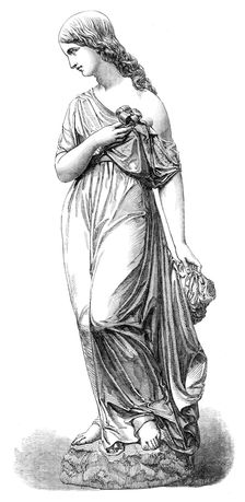The International Exhibition: marble statue - "Purity" by Matthew Noble, 1862. Creator: Mason Jackson