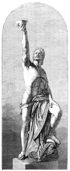 The International Exhibition: marble statue - "Sardanapalus" (from Byron's Tragedy)..., 1862. Creator: Unknown