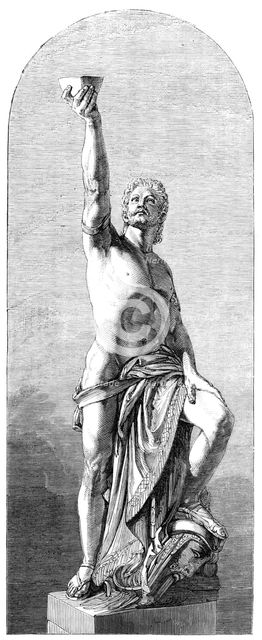 The International Exhibition: marble statue - "Sardanapalus" (from Byron's Tragedy)..., 1862. Creator: Unknown.