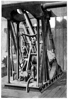 The International Exhibition: marine engine by Messrs. Escher, Wyss, and Co. of Zurich..., 1862. Creator: Unknown