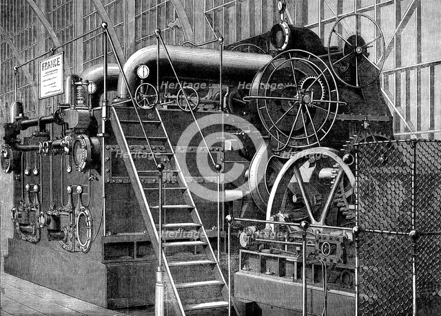 The International Exhibition: marine engines of the Mediterranean Forging Company..., 1862. Creator: Unknown.