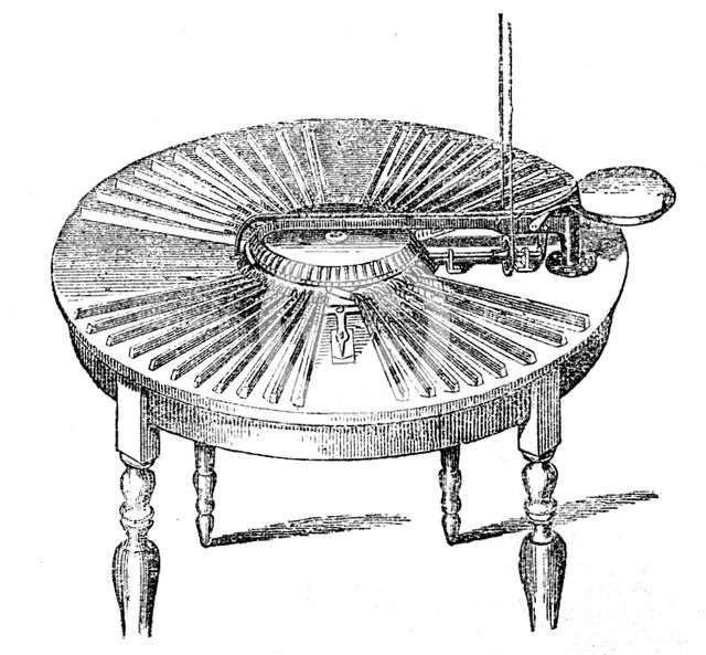 The International Exhibition: Mitchel's type-distributing machine, 1862. Creator: Unknown.