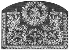 The International Exhibition: muslin embroidered coverlet..., 1862. Creator: Unknown