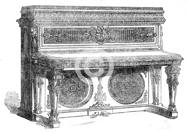 The International Exhibition: oblique grand pianoforte by Collard and Collard, 1862. Creator: Unknown.