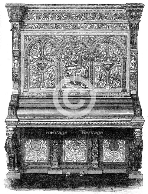 The International Exhibition: pianoforte by Messrs. Allison, of Wardour-street, 1862. Creator: Unknown.