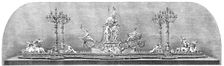 The International Exhibition: plateau and candelabra by Messrs. Christofle, of Paris, 1862. Creator: Unknown