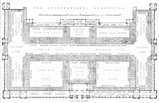 The International Exhibition: plan of the galleries, 1862. Creator: Unknown